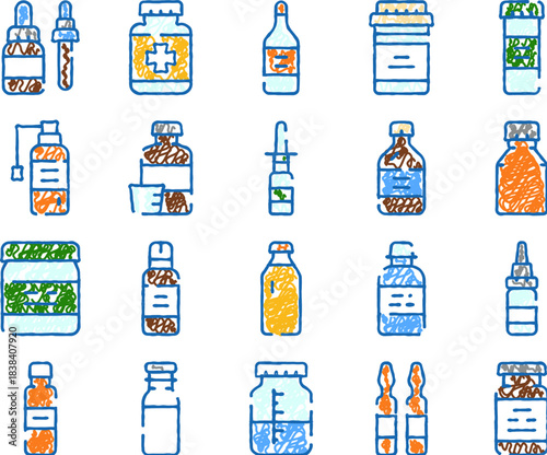 Medicine bottles and pharmacy containers collection