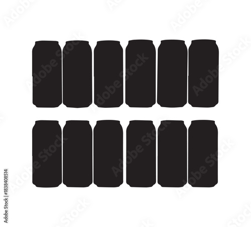 Soda Can Silhouettes Collection,Soda Cans Silhouettes,Vector Soda Can Silhouettes,Beverage Cans Silhouettes,soda can vector