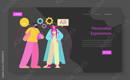 AR Technology Interaction Concept Vector Illustration