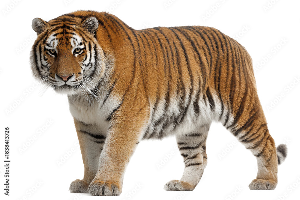 Fototapeta premium Realistic tiger isolated on transparent background