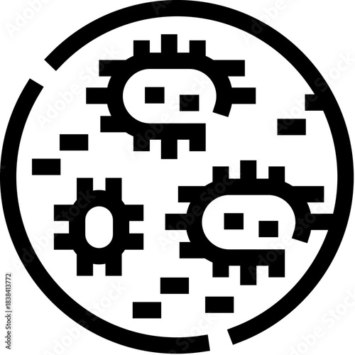 Bacteria or virus researching and studying in petri dish