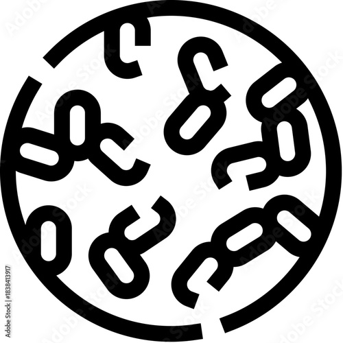 Bacteria or microorganism growing in a petri dish culture