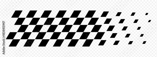 Racing flag background. Diagonal checkered flag pattern in black and white. Classic racing theme for motorsport, textiles, banners, design. Vector illustration