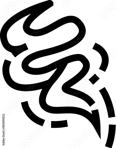 Steam scent odor flowing evaporating flat icon