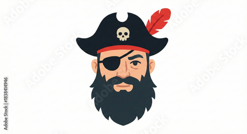 Funny cartoon clown zombie and a masked Halloween witch illustration