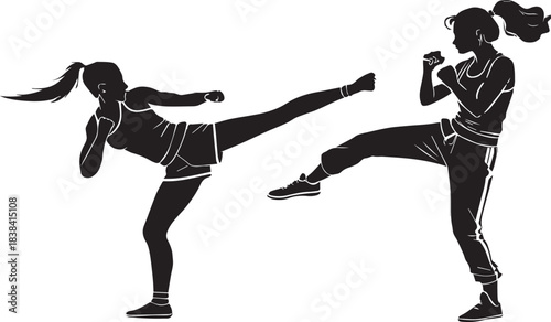 silhouette couple dancing tango vector illustration of a woman and man dancer in a dynamic artistic pose