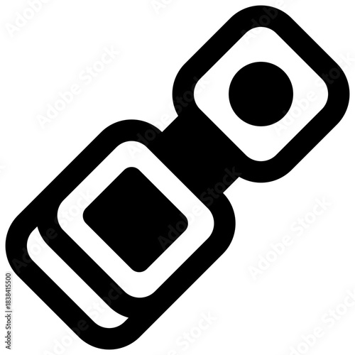 Pocket camcorder. Outlined stroke vector icon with black-filled details.