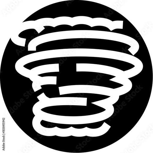 Tornado vortex storm wind weather icon