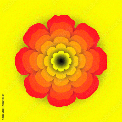 Abstract Gradient Flower Vector Illustration
