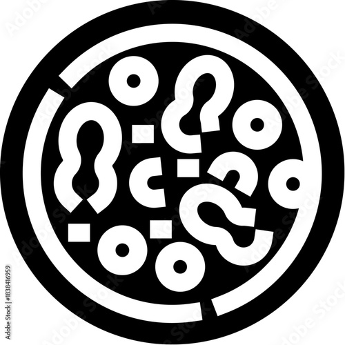 Pizza with question mark toppings representing food uncertainty