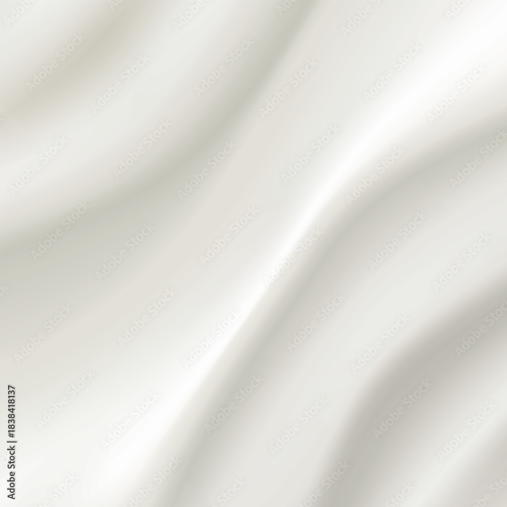 Fototapeta premium Abstract Fabric in Color of the Year 2026 Cloud Dance. Soft, diagonal drape, warm white shade.