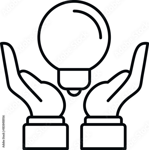 Hands cradling a lightbulb, symbolizing innovation, ideas, and protection of intellectual property