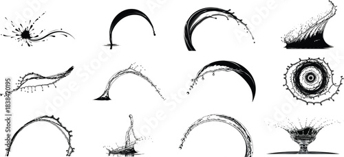 water splash on transparent background