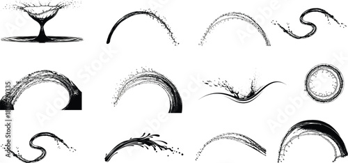 water splash on transparent background