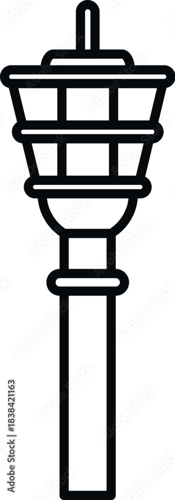 Fototapeta premium Calgary tower icon representing landmark architecture and urban travel