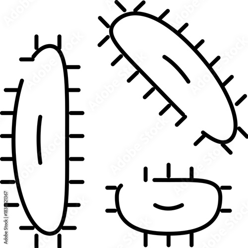 Microorganisms illustrating bacteria, virus, or probiotic cells
