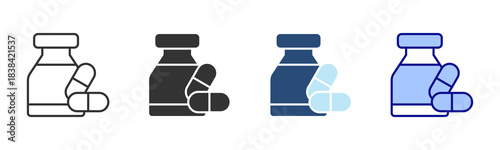 Medicine Icon Set. Designed In Multi Style