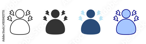 Stress Icon Set. Designed In Multi Style