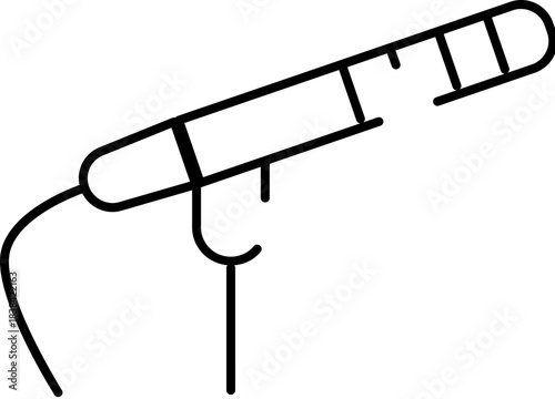 Audio jack plug connecting with human butt funny concept