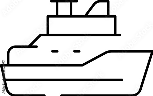 Yacht boat cruise icon representing luxury travel and transport