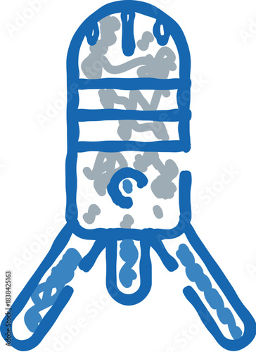 Blue microphone icon representing sound recording and podcasting