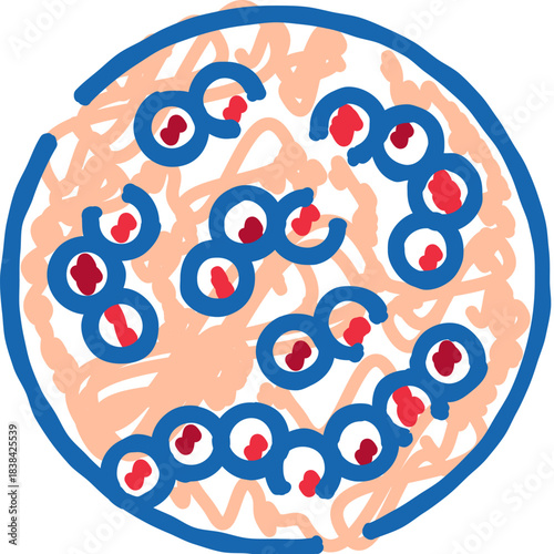 Bacteria or virus spreading in a petri dish culture