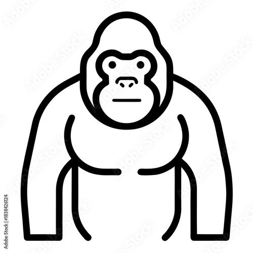 gorilla icon white background