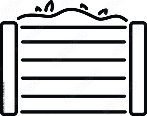 Compost bin holding organic matter, creating nutrient rich soil