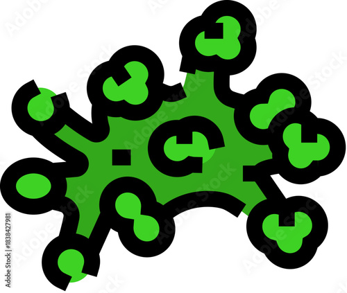 Virus bacteria germ pathogen microbe cell illustration