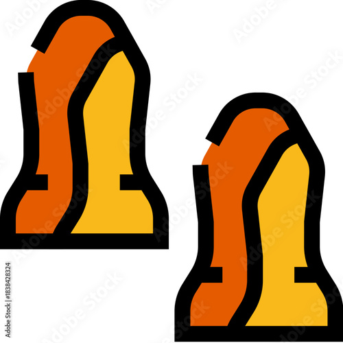 Pair of foam earplugs protecting hearing from noise