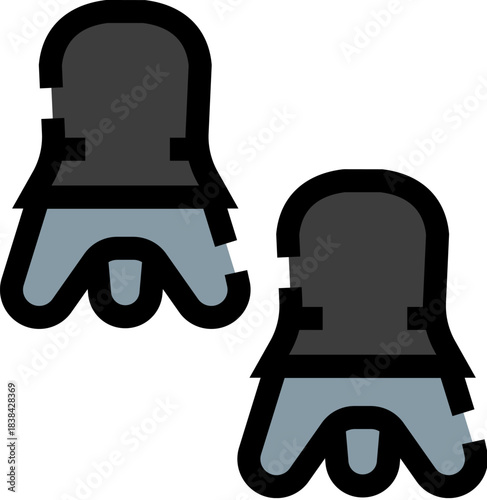 Pair of gauntlets representing medieval knight protection