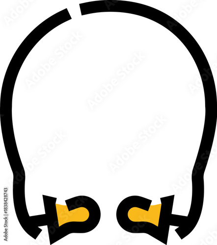 Skipping rope color icon vector illustration concept