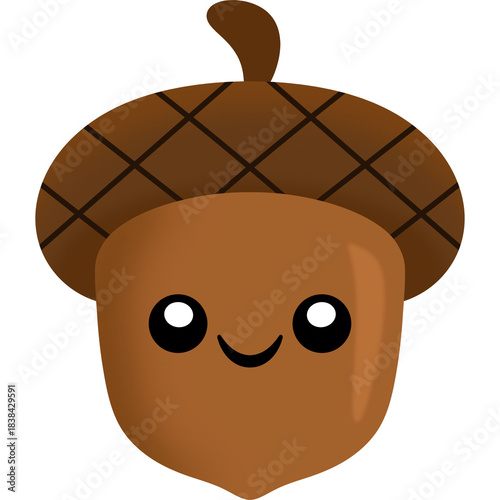 Acorn Expression Happy Face Cartoon