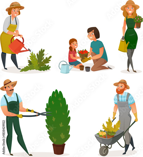 vector illustration of a man and woman