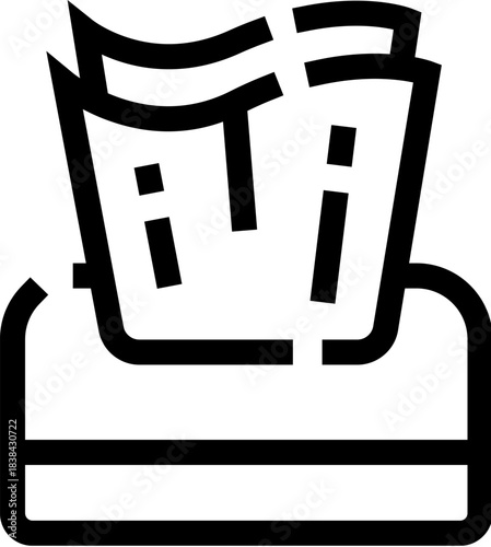 Wet wipes dispenser icon for hygiene and cleanliness