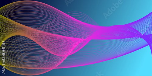 Dynamic abstract background with colorful flowing wave patterns and a blue gradient, creating a modern and vibrant visual effect.