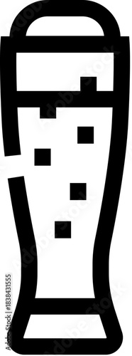 Glass of beer with foam and bubbles celebrating brewing