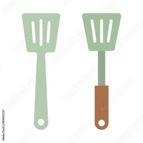 Slotted spoon icon vector design template