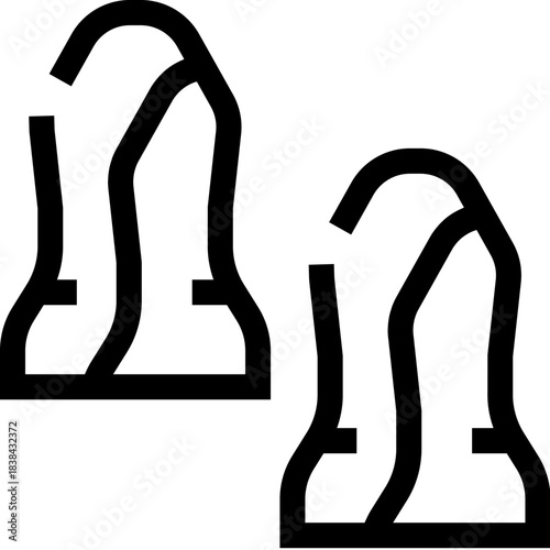 Earplugs providing hearing protection from loud noise icon