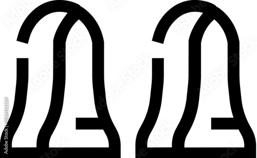 Earplugs protecting hearing from loud noise icon