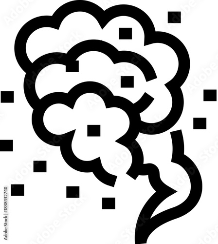 Human brain experiencing memory loss and mental decline