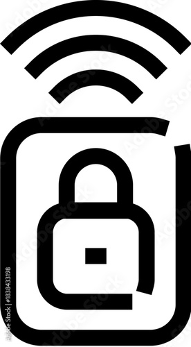 Remote car key sending wireless lock signal