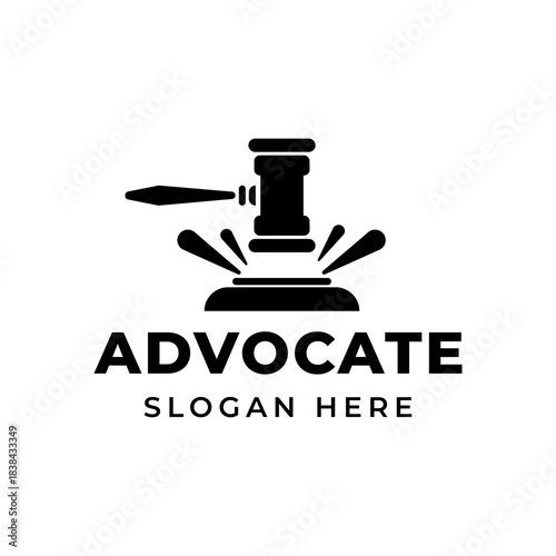 Law firm logo vector advocate concept logo design template