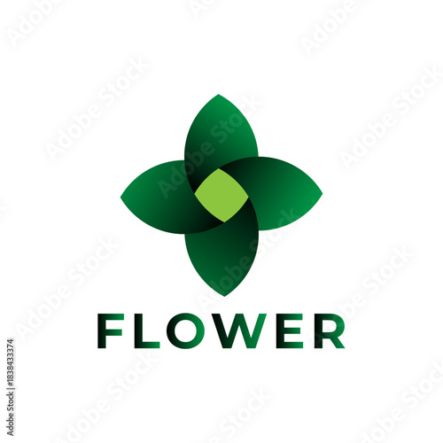 Modern and luxury logo design of flower with clean background - EPS10 - Vector.