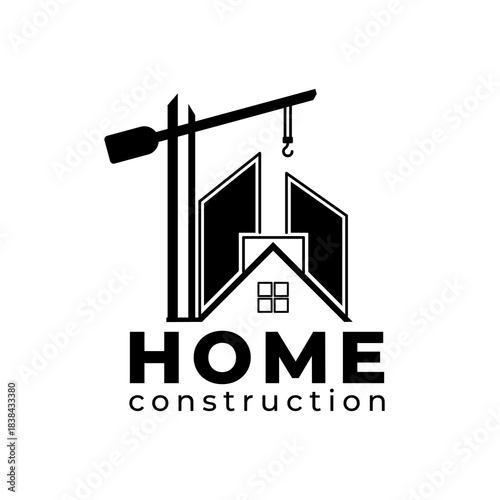 simple and modern logo for home construction
