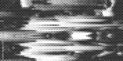 Selective focus, close-up view at One Way Vision sticker film with dot pattern on glass of window