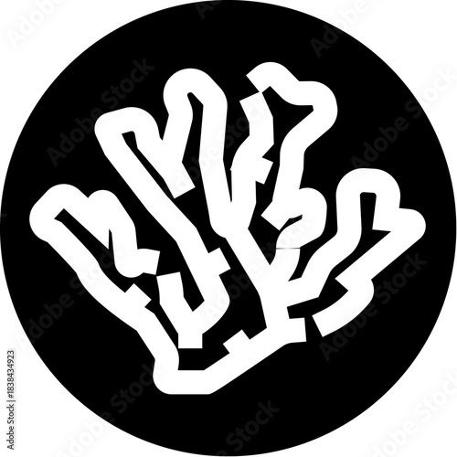 Abstract coral reef plant organism icon