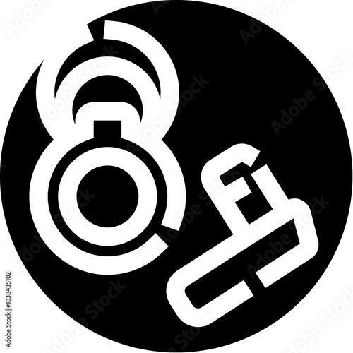 Kettlebell and grip trainer workout fitness icon