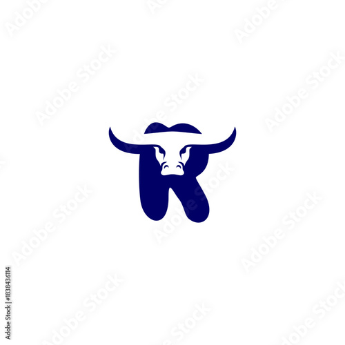 A bold bull head integrated into a stylized alphabet design. Perfect for fitness brands, steak restaurants, sports teams, and tough visual identities.