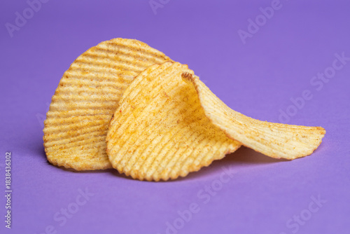 large ribbed potato chips with bacon flavor